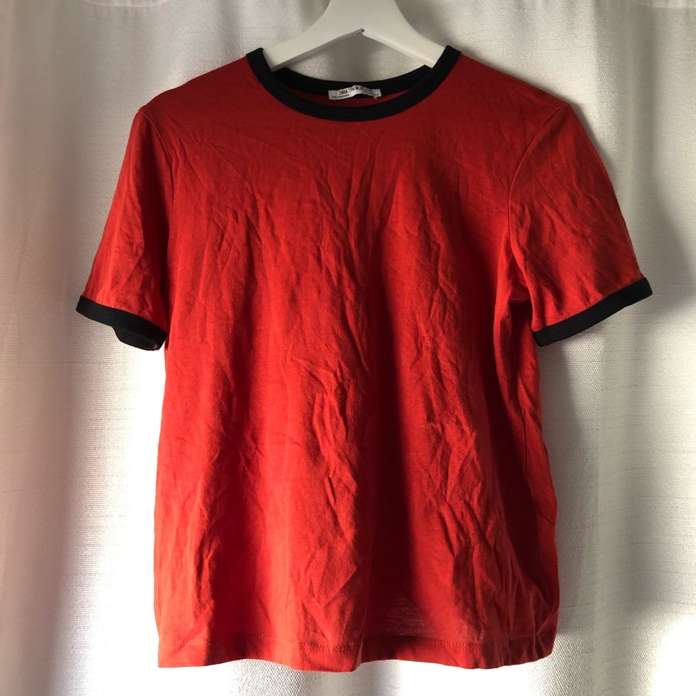 Zara Trafaluc s/s18 Ringer Red Tee